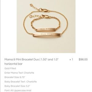 “Charlotte” gold filled monogrammed bracelet set